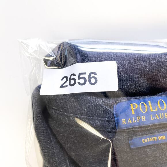 Polo Ralph Lauren Size M Estate Rib Quarter Zip Pullover Sweater Gray $125 - Picture 8 of 8